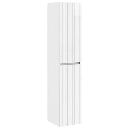 vidaXL Bathroom Furniture Set 3 pcs High Gloss White 6