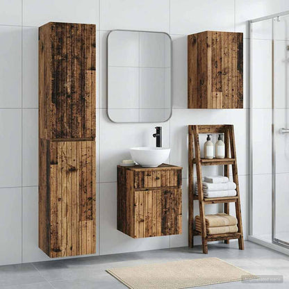 vidaXL Bathroom Furniture Set 3 pcs Old Wood 33 x 34.5 x 160 cm 1