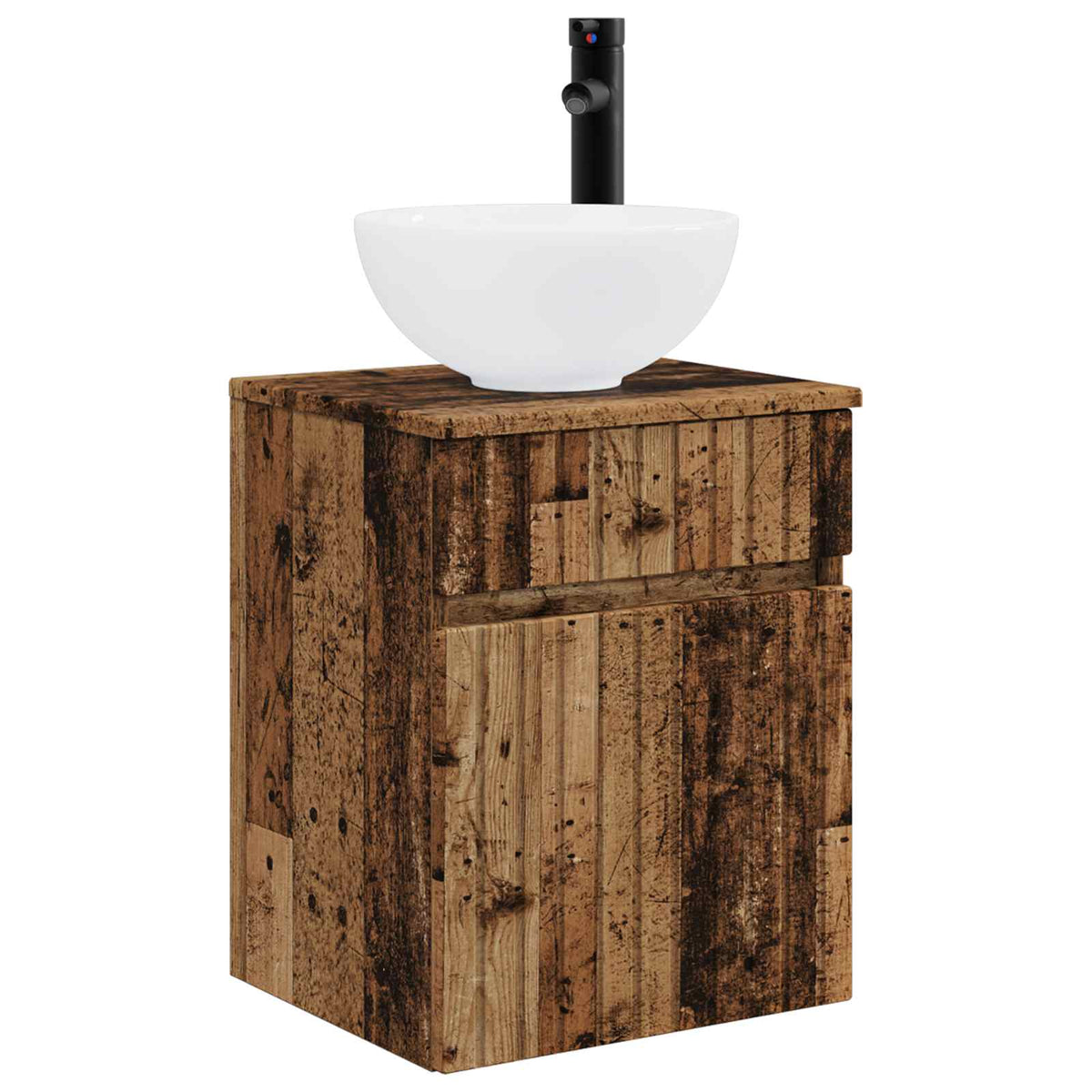 vidaXL Bathroom Furniture Set 3 pcs Old Wood 33 x 34.5 x 160 cm 5