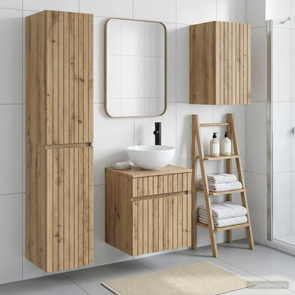 vidaXL Bathroom Furniture Set 3 pcs Artisan Oak 33 x 34.5 x 160 cm 1