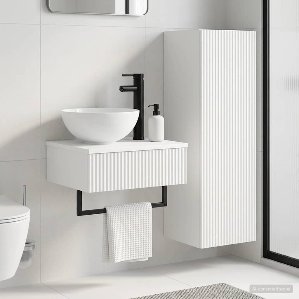 Bathroom Cabinet Set 2 pcs 33 x 34.5 x 100 cm White