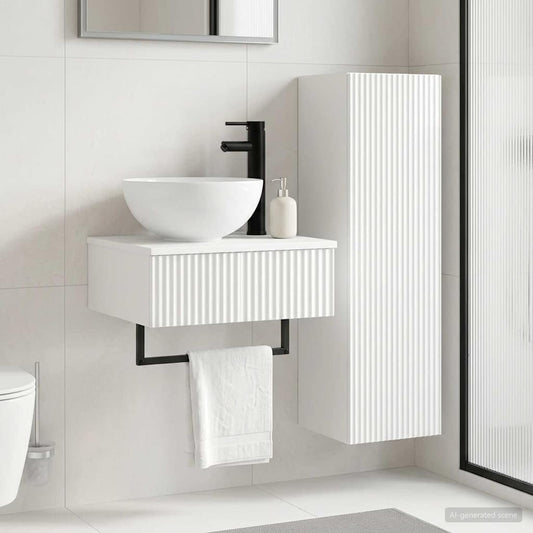 vidaXL Bathroom Furniture Set 2 pcs High Gloss White 1