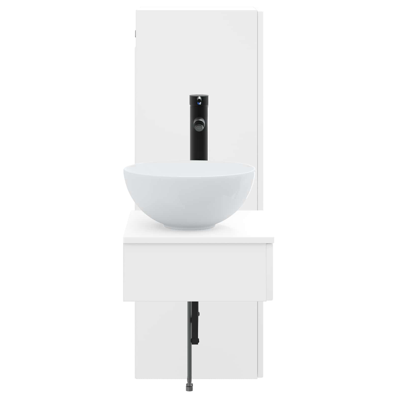vidaXL Bathroom Furniture Set 2 pcs High Gloss White 4