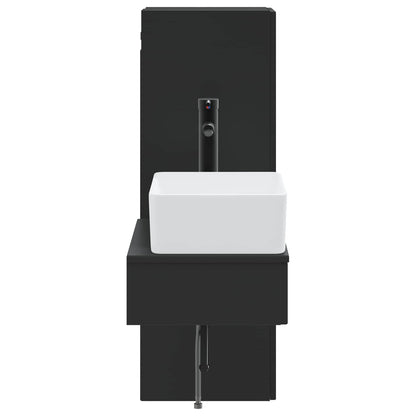 vidaXL Bathroom Furniture Set 2 pcs Black 33 x 34.5 x 100 cm 4