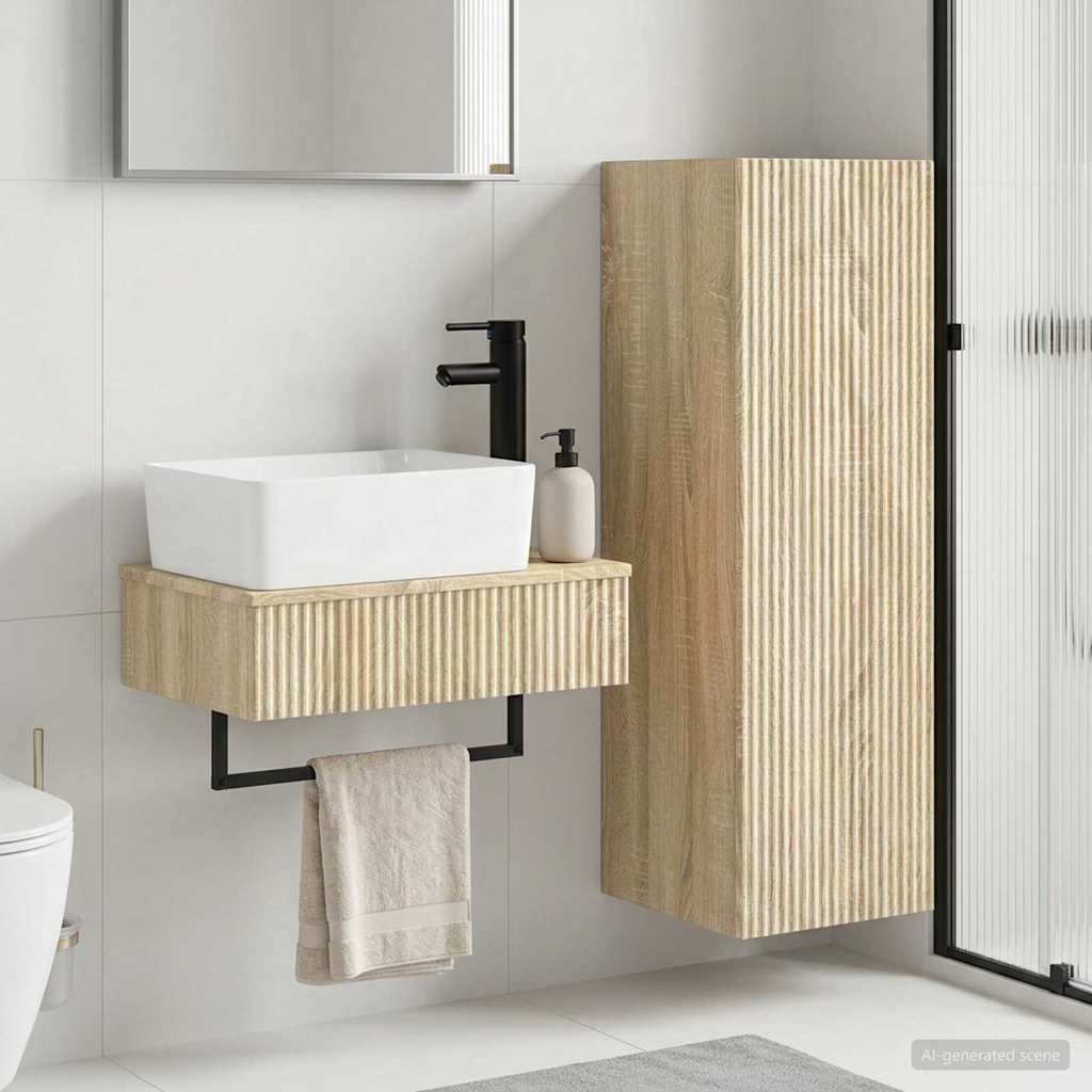 vidaXL Bathroom Cabinet Set 2 pcs 33 x 34.5 x 100 cm