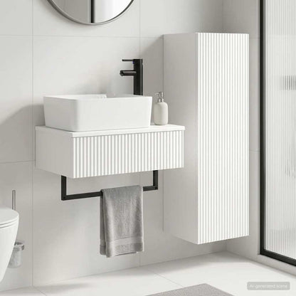 vidaXL Bathroom Furniture Set 2 pcs High Gloss White 1