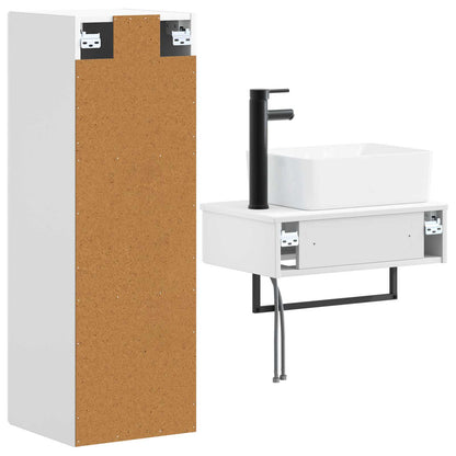 vidaXL Bathroom Furniture Set 2 pcs High Gloss White 5