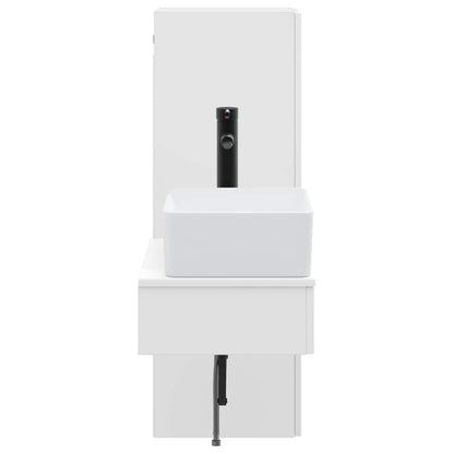 vidaXL Bathroom Furniture Set 2 pcs High Gloss White 4