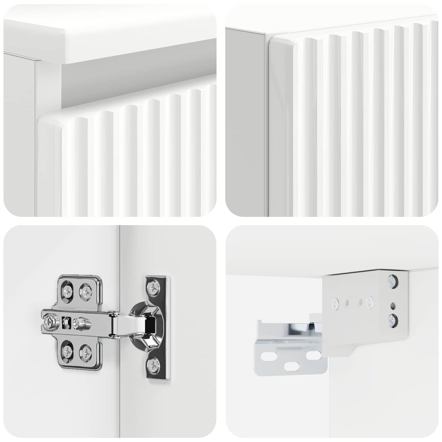 vidaXL Bathroom Furniture Set 2 pcs White 33 x 34.5 x 100 cm 6