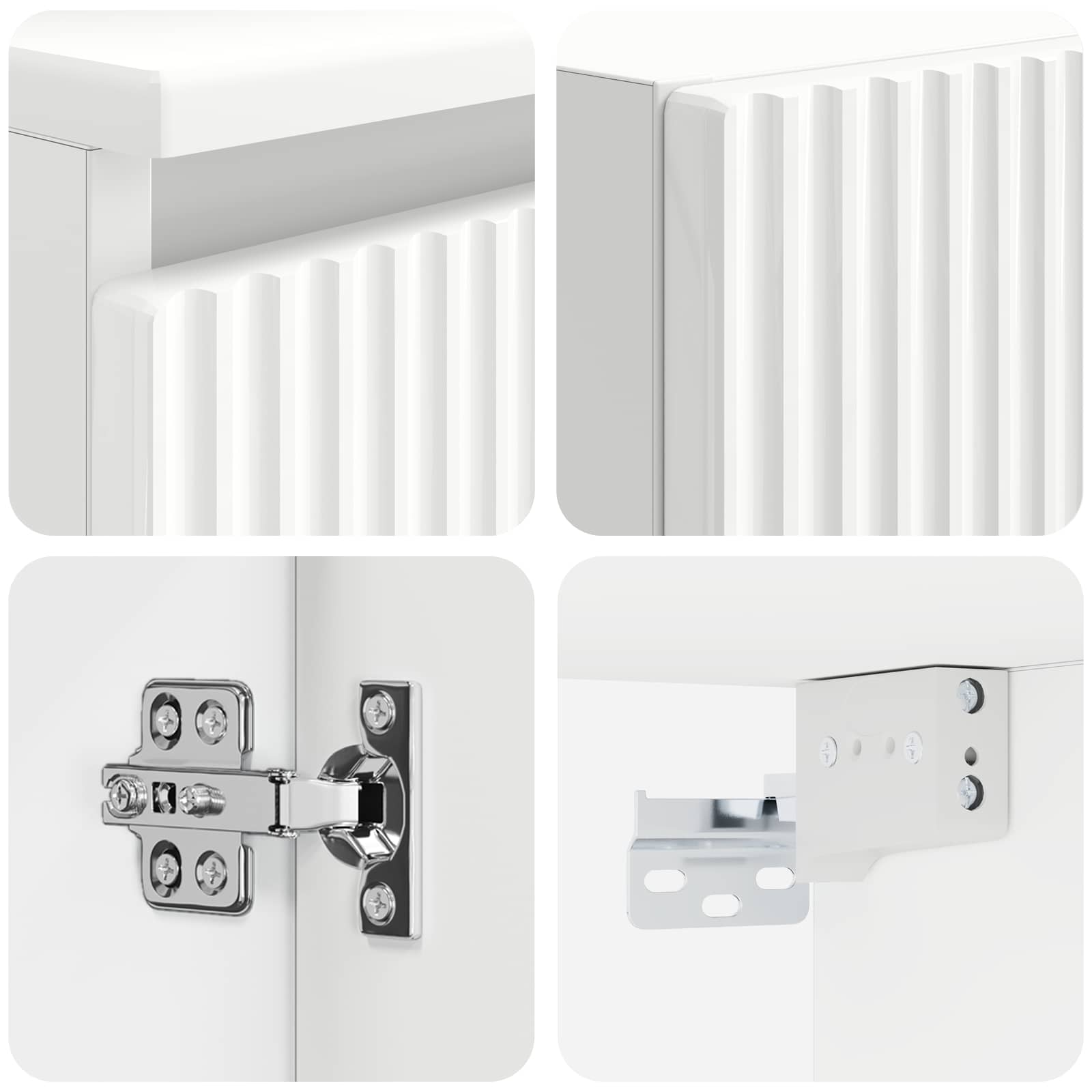 vidaXL Bathroom Furniture Set 2 pcs White 33 x 34.5 x 100 cm 6