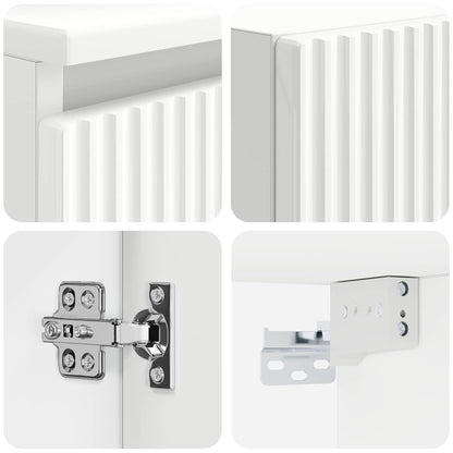vidaXL Bathroom Furniture Set 2 pcs White 33 x 34.5 x 100 cm 6