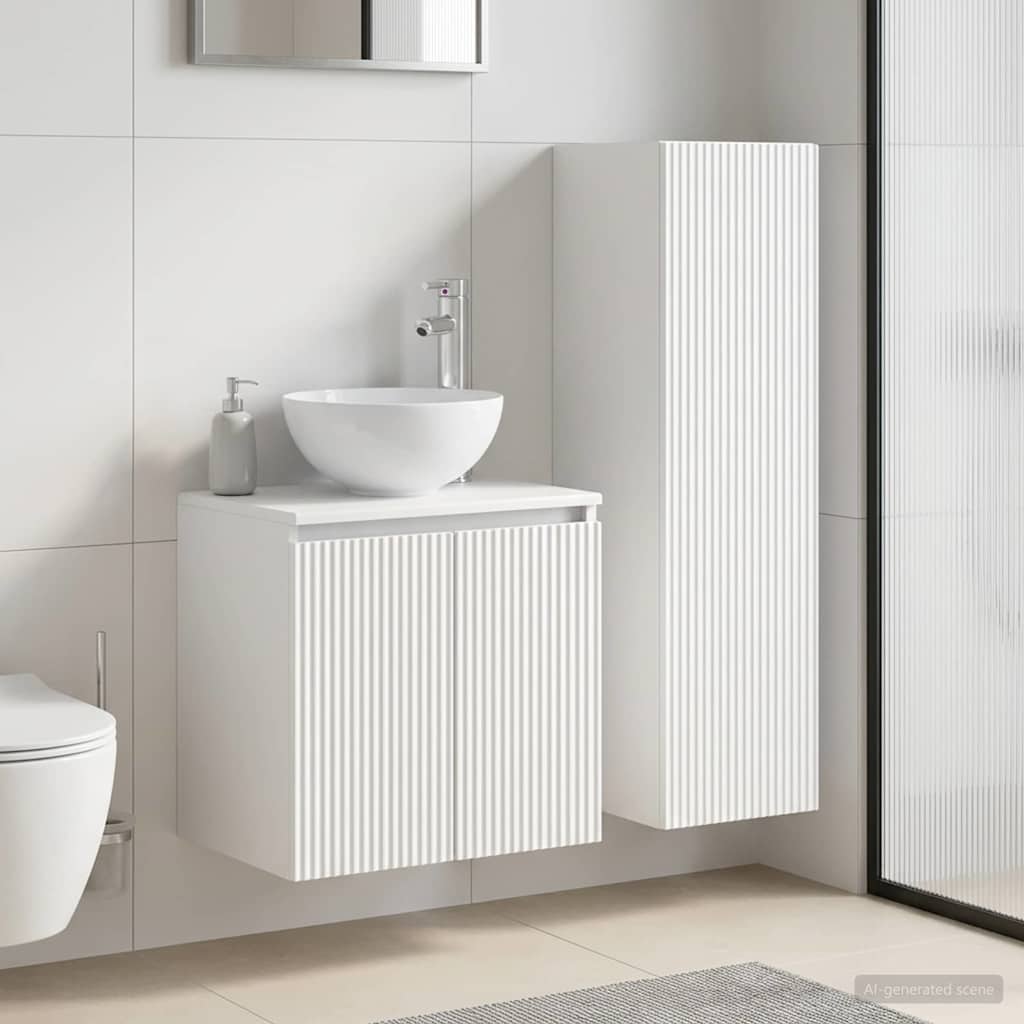 vidaXL Bathroom Furniture Set 2 pcs White 33 x 34.5 x 100 cm 1