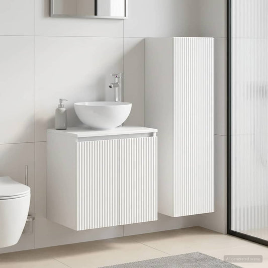 vidaXL Bathroom Furniture Set 2 pcs White 33 x 34.5 x 100 cm 1