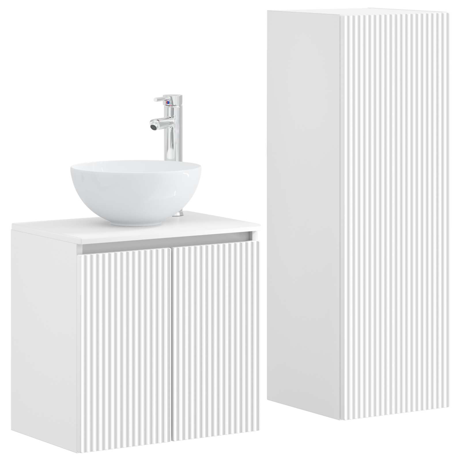 vidaXL Bathroom Furniture Set 2 pcs White 33 x 34.5 x 100 cm 2