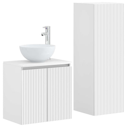 vidaXL Bathroom Furniture Set 2 pcs White 33 x 34.5 x 100 cm 2