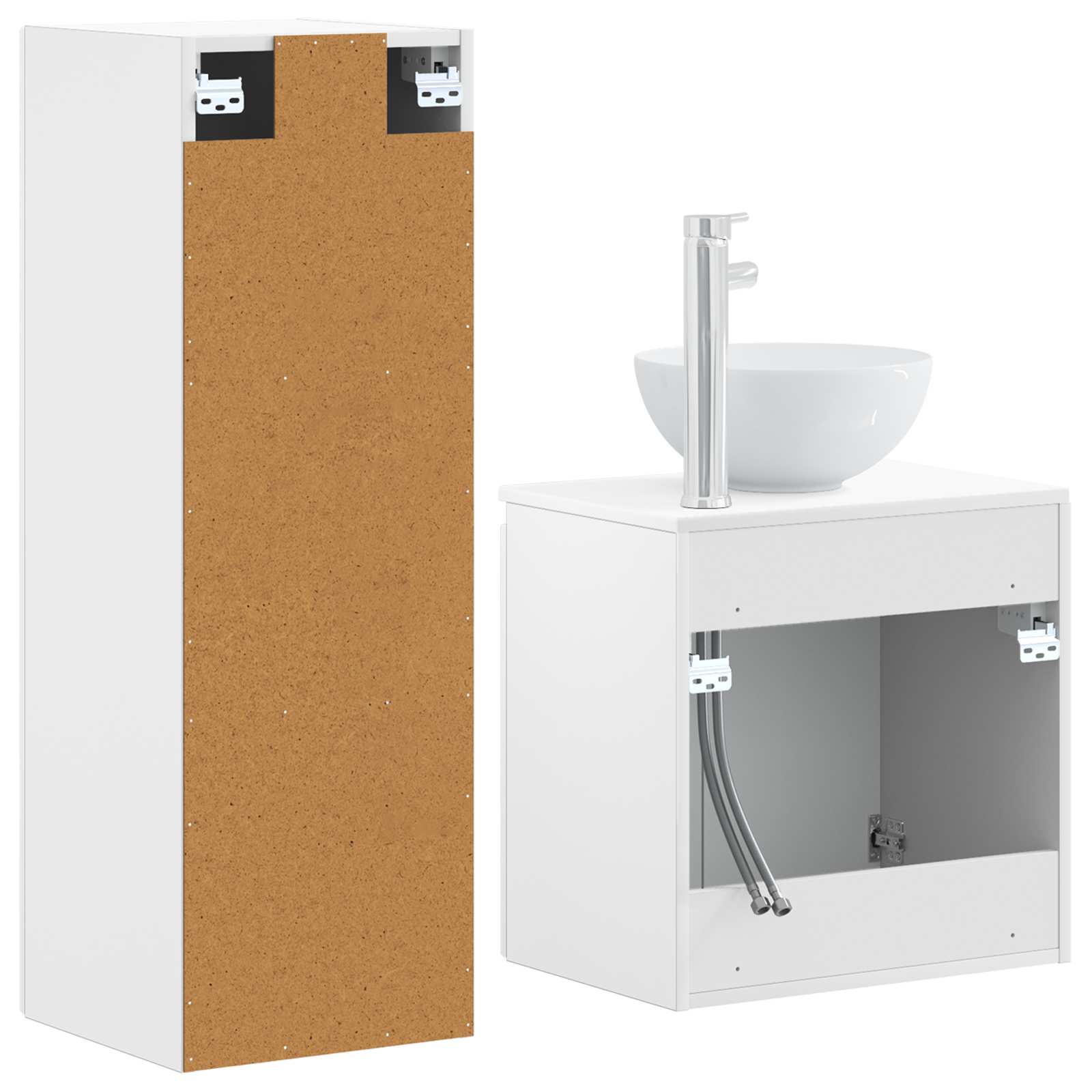 vidaXL Bathroom Furniture Set 2 pcs White 33 x 34.5 x 100 cm 5