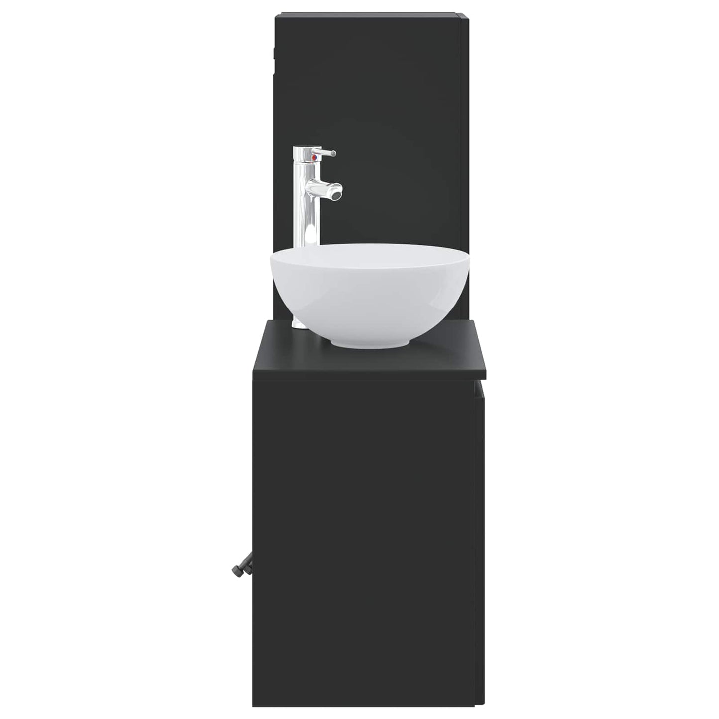 vidaXL Bathroom Furniture Set 2 pcs Black 33 x 34.5 x 100 cm 4