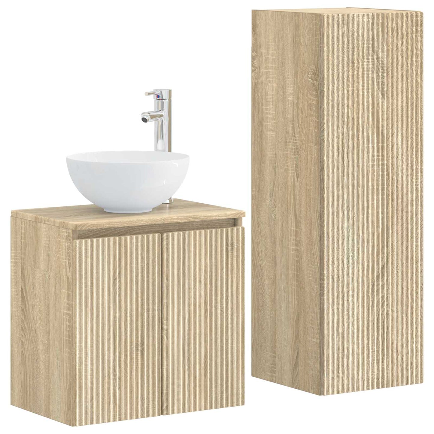 vidaXL Bathroom Furniture Set 2 pcs Sonoma Oak 33 x 34.5 x 100 cm 2