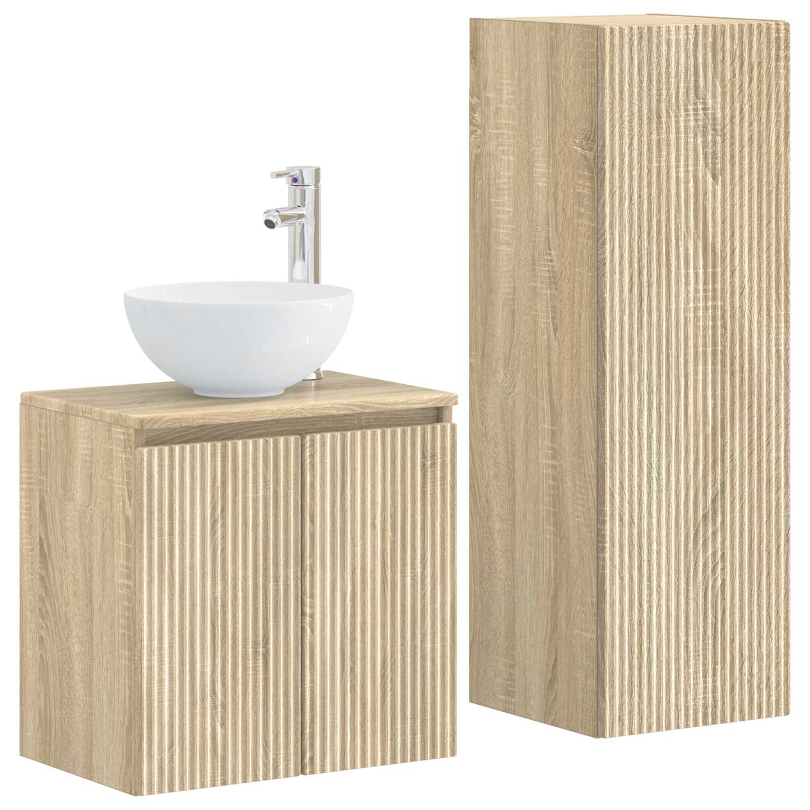 vidaXL Bathroom Furniture Set 2 pcs Sonoma Oak 33 x 34.5 x 100 cm 2
