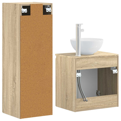 vidaXL Bathroom Furniture Set 2 pcs Sonoma Oak 33 x 34.5 x 100 cm 5
