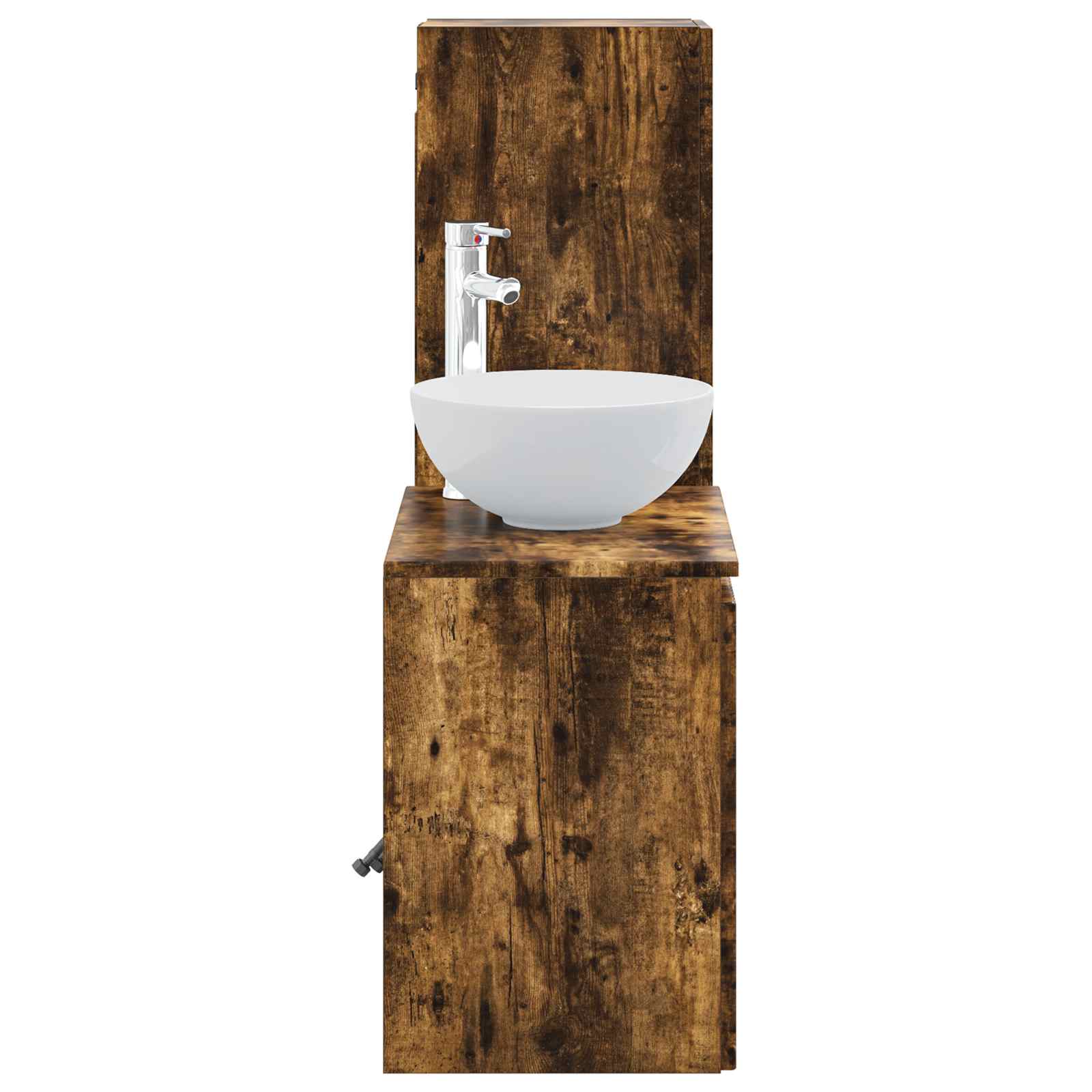 vidaXL Bathroom Furniture Set 2 pcs Smoked Oak 33 x 34.5 x 100 cm 4
