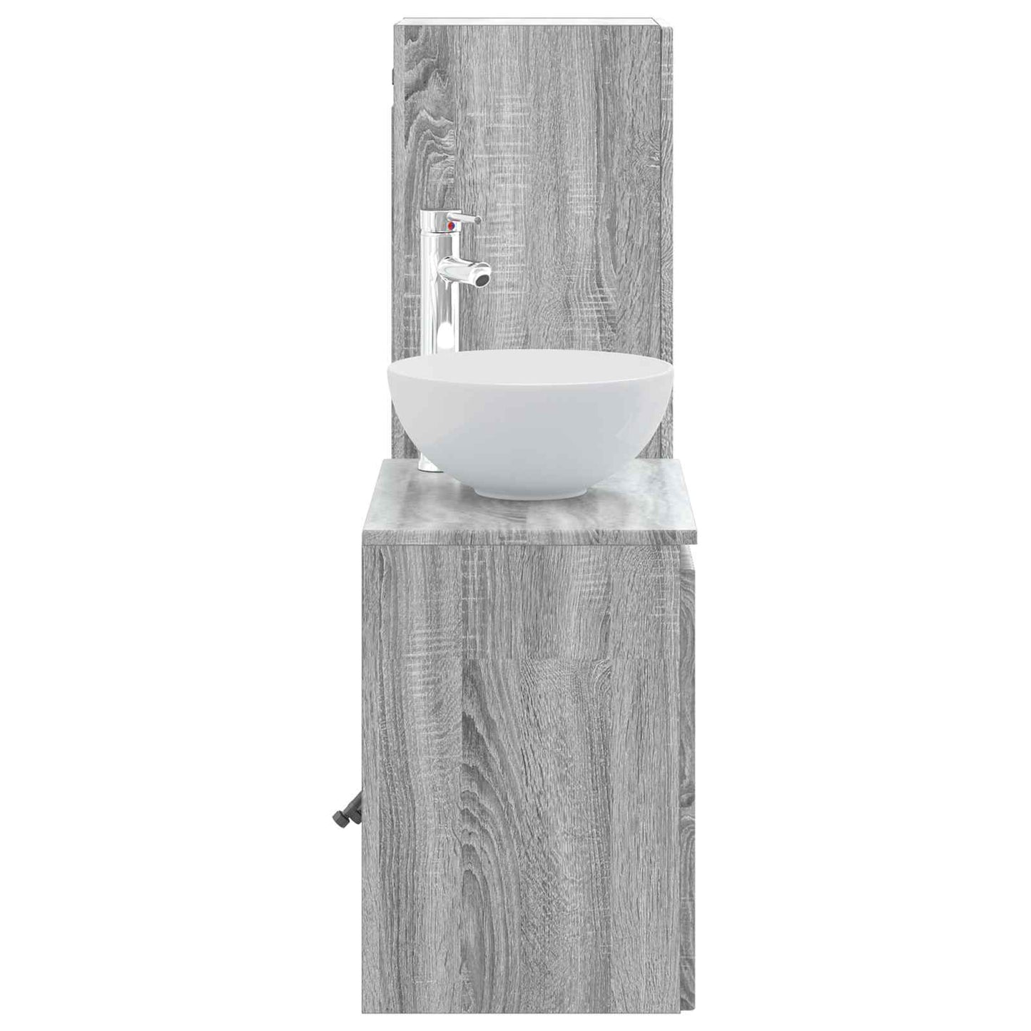 vidaXL Bathroom Furniture Set 2 pcs Grey Sonoma 33 x 34.5 x 100 cm 4