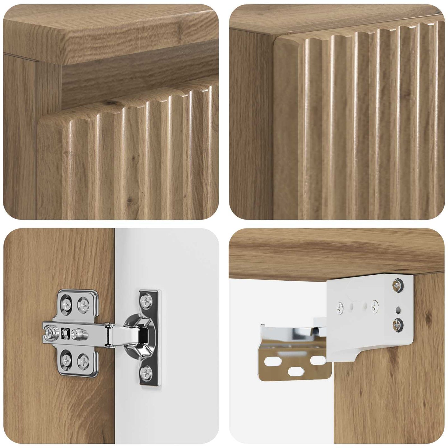 vidaXL Bathroom Furniture Set 2 pcs Artisan Oak 33 x 34.5 x 100 cm 6