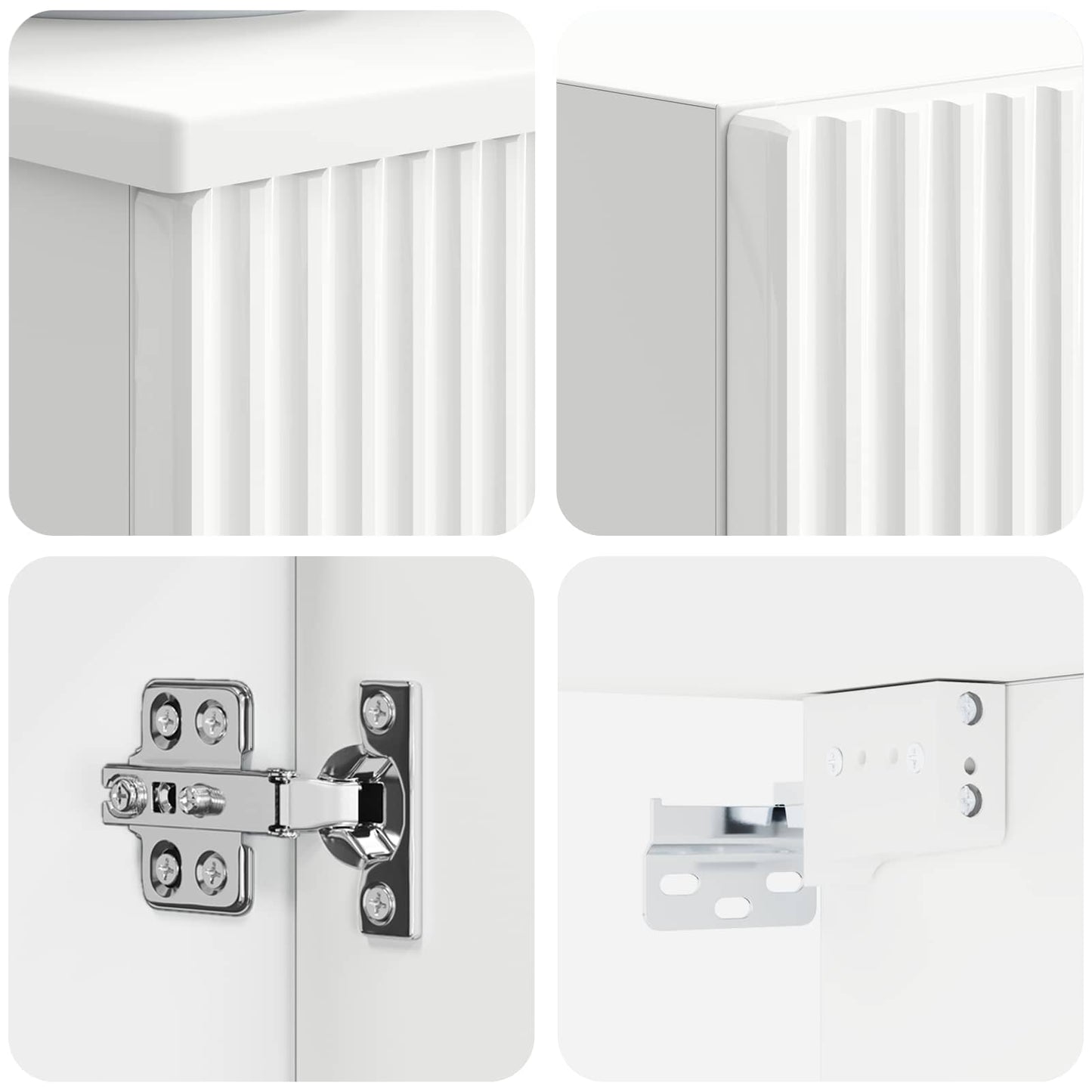 vidaXL Bathroom Furniture Set 2 pcs White 33 x 34.5 x 100 cm 6