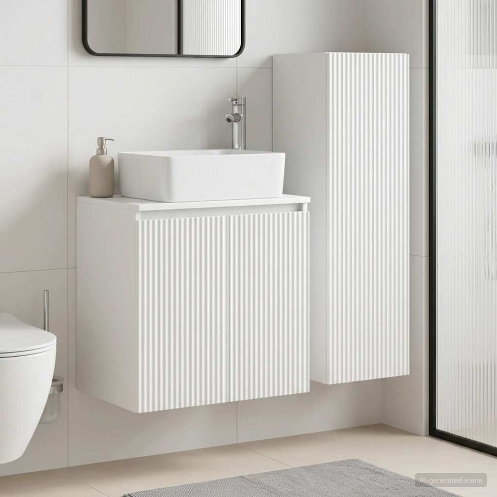 vidaXL Bathroom Furniture Set 2 pcs White 33 x 34.5 x 100 cm 1