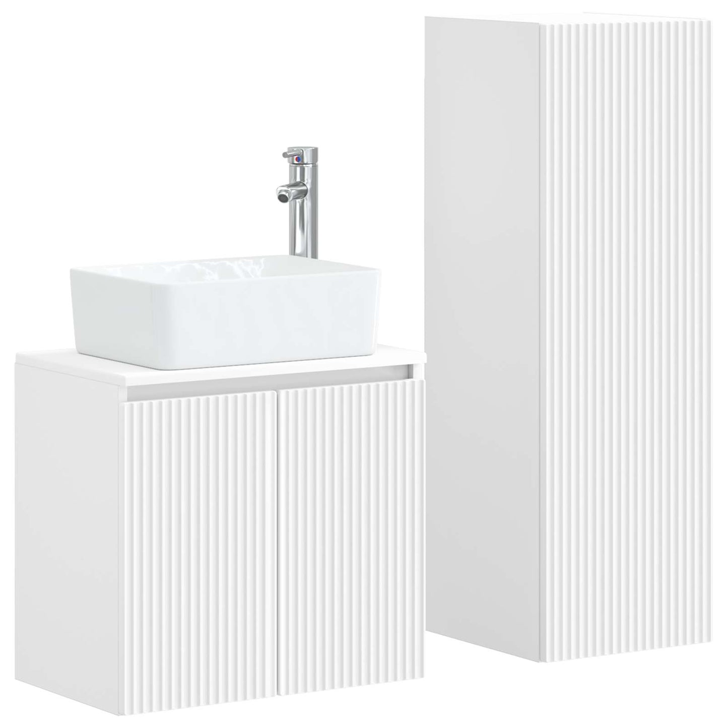vidaXL Bathroom Furniture Set 2 pcs White 33 x 34.5 x 100 cm 2