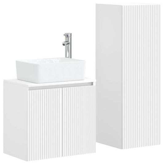 vidaXL Bathroom Furniture Set 2 pcs White 33 x 34.5 x 100 cm 2