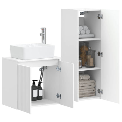 vidaXL Bathroom Furniture Set 2 pcs White 33 x 34.5 x 100 cm 3