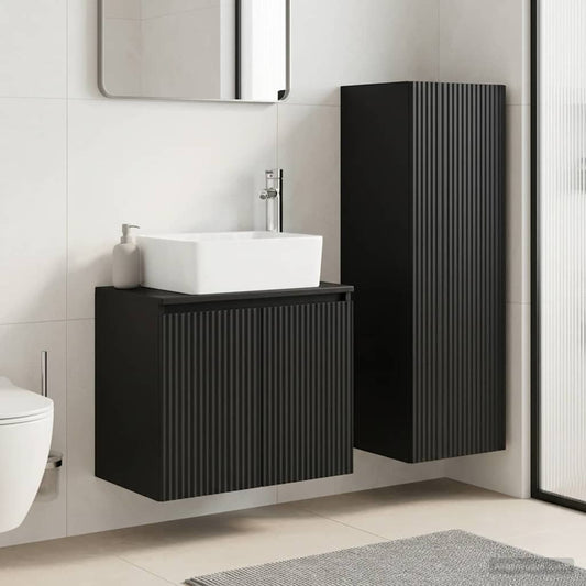 vidaXL Bathroom Furniture Set 2 pcs Black 33 x 34.5 x 100 cm 1