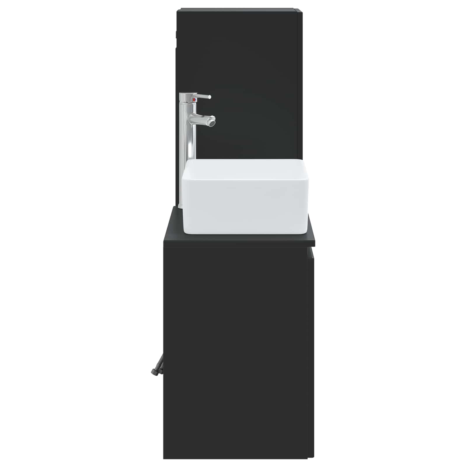 vidaXL Bathroom Furniture Set 2 pcs Black 33 x 34.5 x 100 cm 4