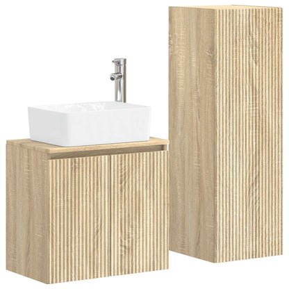 vidaXL Bathroom Furniture Set 2 pcs Sonoma Oak 33 x 34.5 x 100 cm 2