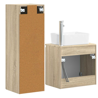 vidaXL Bathroom Furniture Set 2 pcs Sonoma Oak 33 x 34.5 x 100 cm 5