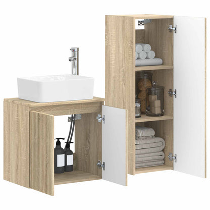 vidaXL Bathroom Furniture Set 2 pcs Sonoma Oak 33 x 34.5 x 100 cm 3