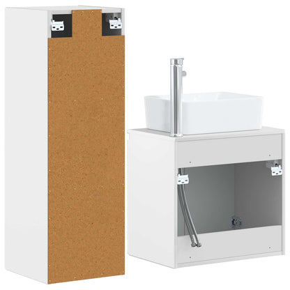 vidaXL Bathroom Furniture Set 2 pcs High Gloss White 5