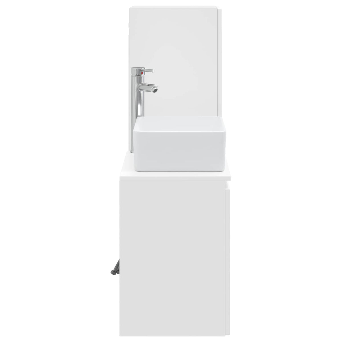vidaXL Bathroom Furniture Set 2 pcs High Gloss White 4