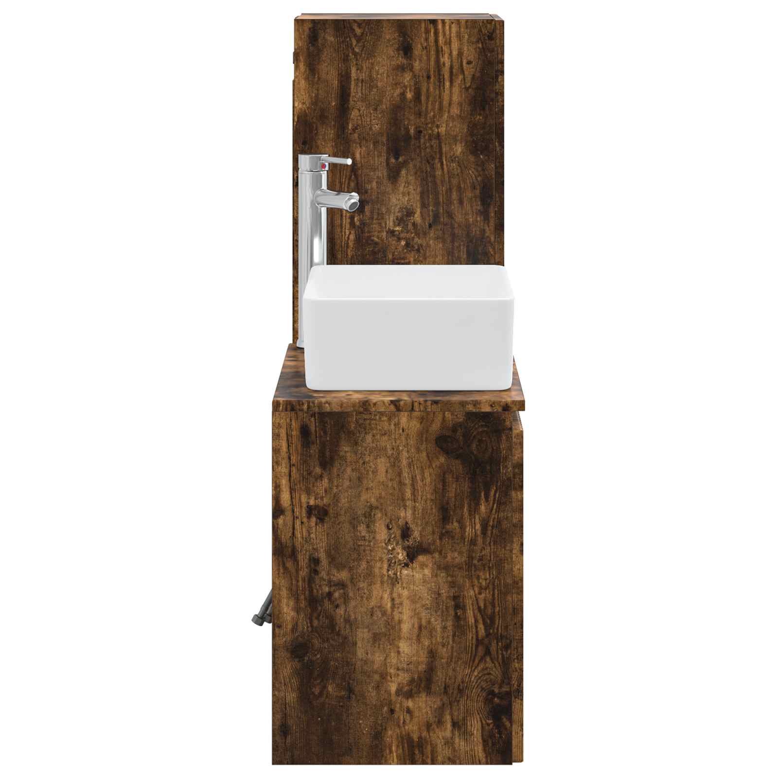 vidaXL Bathroom Furniture Set 2 pcs Smoked Oak 33 x 34.5 x 100 cm 4