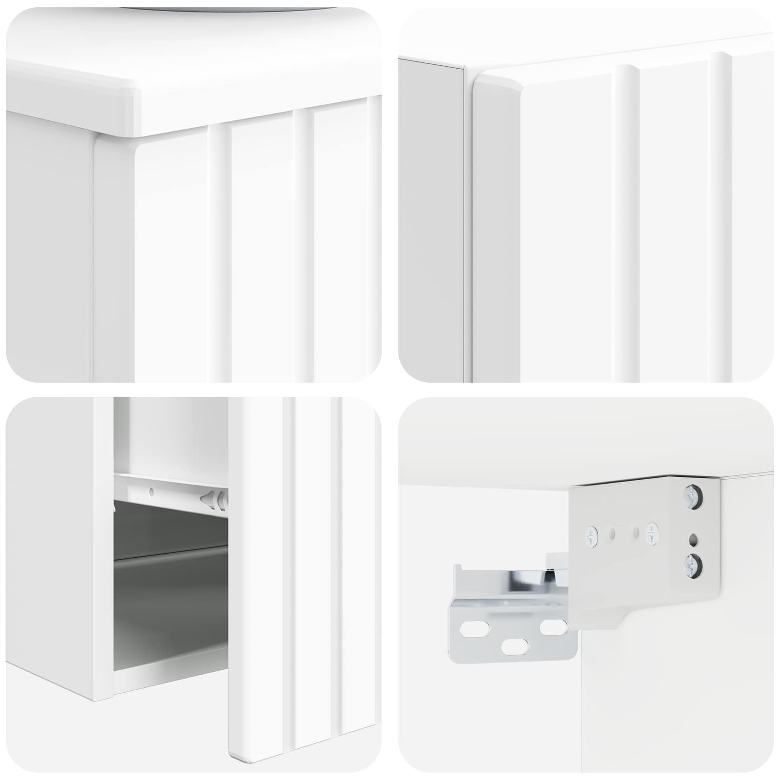 vidaXL Bathroom Furniture Set 2 pcs White 33 x 34.5 x 100 cm 6