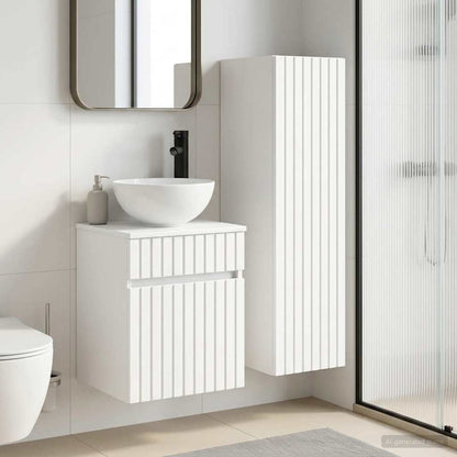 vidaXL Bathroom Furniture Set 2 pcs White 33 x 34.5 x 100 cm 1