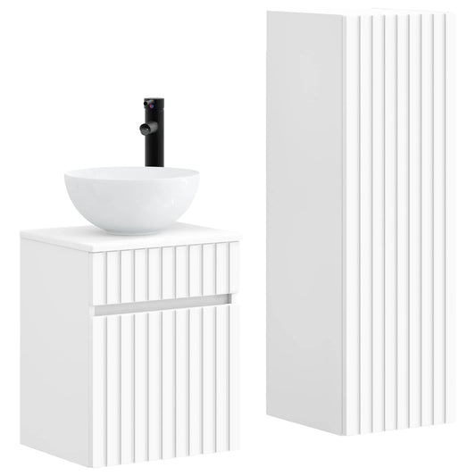vidaXL Bathroom Furniture Set 2 pcs White 33 x 34.5 x 100 cm 2