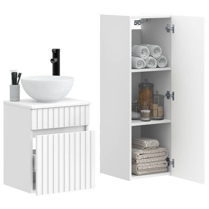 vidaXL Bathroom Furniture Set 2 pcs White 33 x 34.5 x 100 cm 3