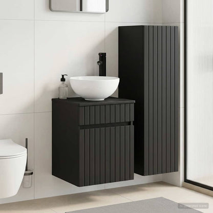 vidaXL Bathroom Furniture Set 2 pcs Black 33 x 34.5 x 100 cm 1