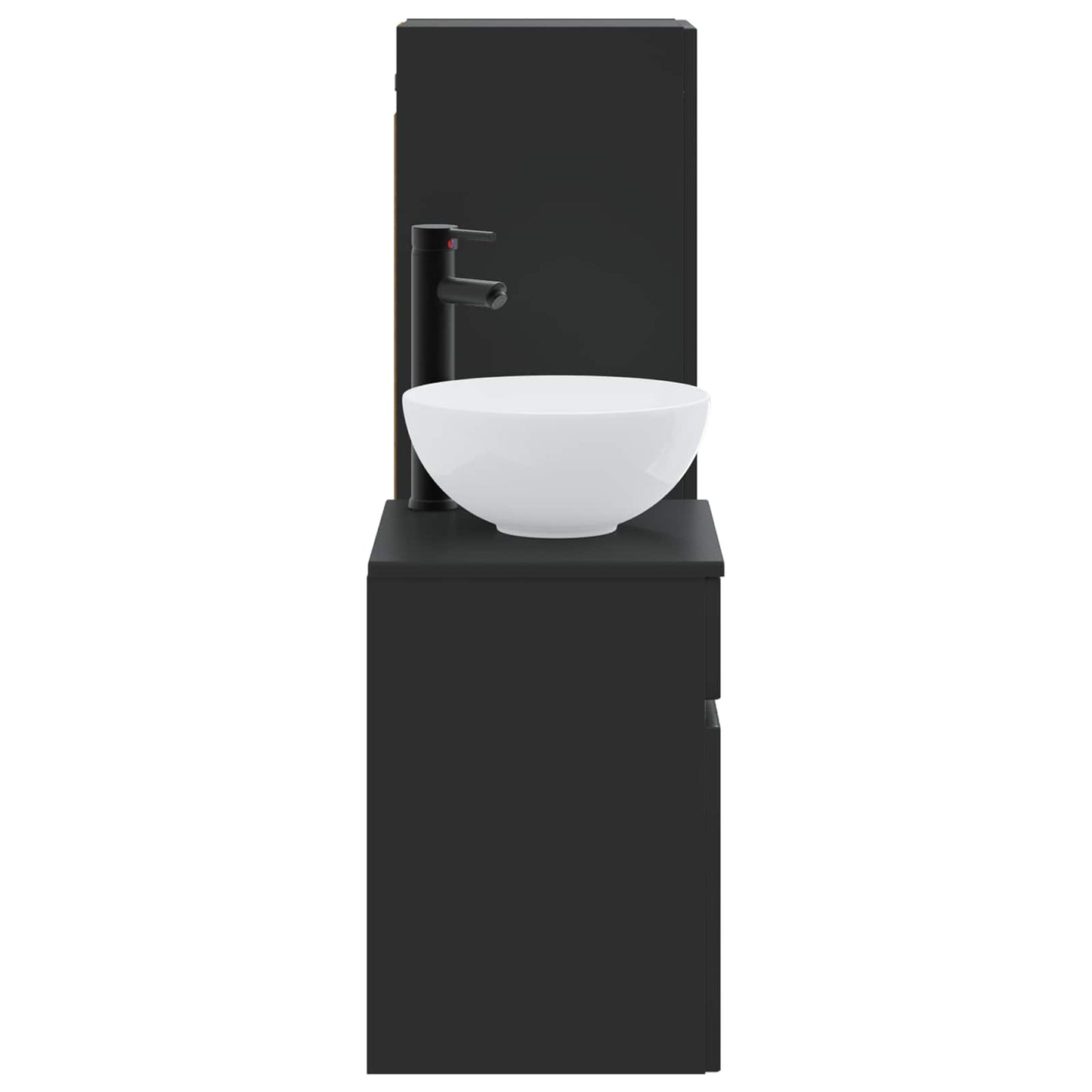 vidaXL Bathroom Furniture Set 2 pcs Black 33 x 34.5 x 100 cm 4