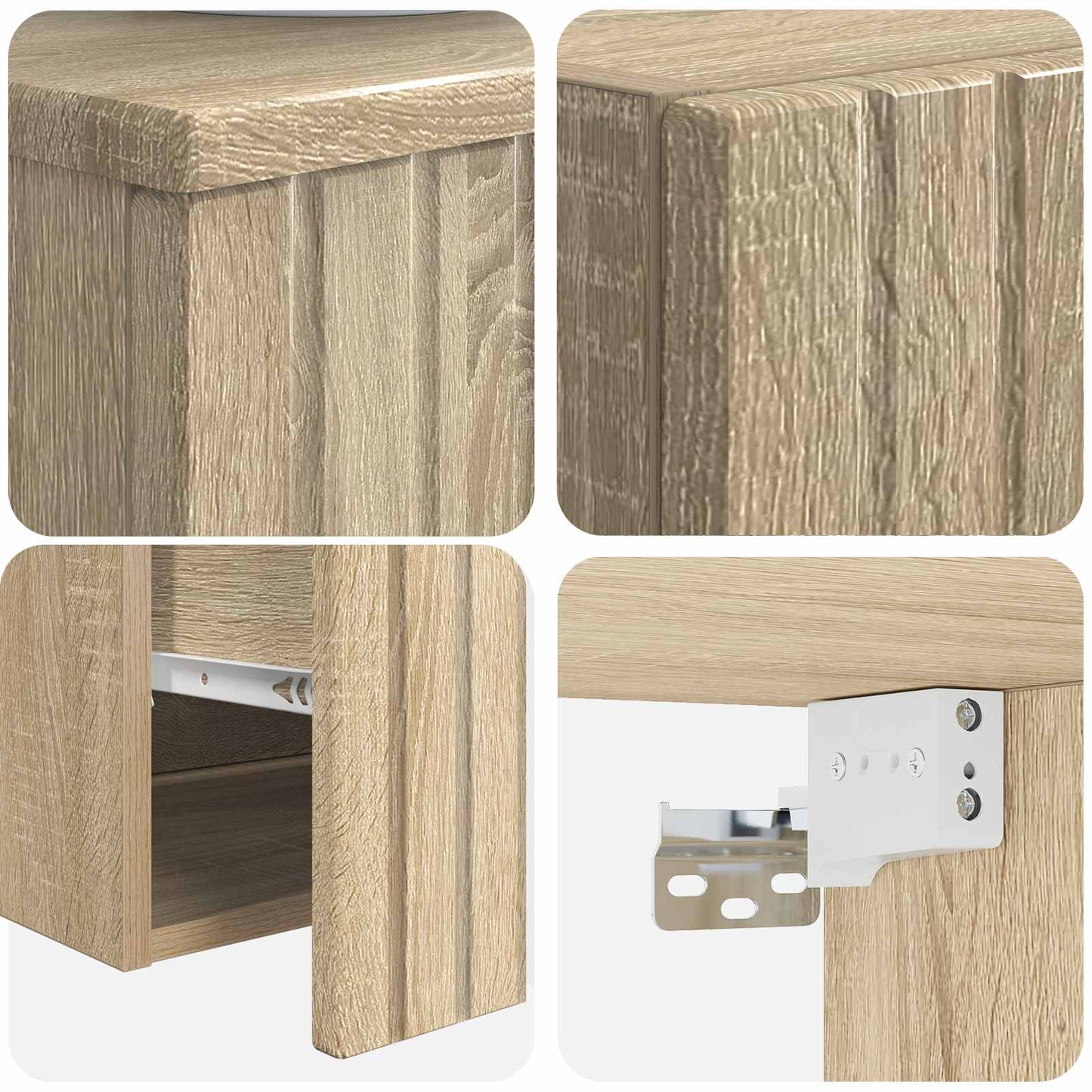 vidaXL Bathroom Furniture Set 2 pcs Sonoma Oak 33 x 34.5 x 100 cm 6