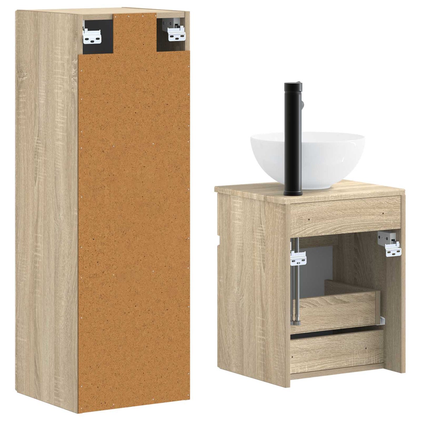 vidaXL Bathroom Furniture Set 2 pcs Sonoma Oak 33 x 34.5 x 100 cm 5