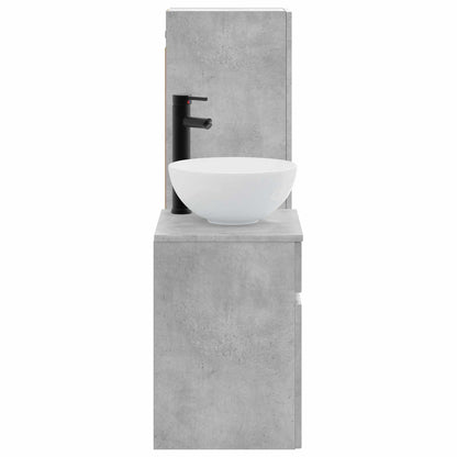 vidaXL Bathroom Furniture Set 2 pcs Concrete Grey 33 x 34.5 x 100 cm 4