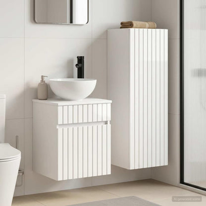 Bathroom Cabinet Set 2 pcs 33 x 34.5 x 100 cm High gloss white
